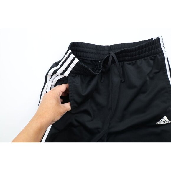 Vintage Adidas Mens Small Spell Out Striped Flared Sweatpants Black AS IS - Picture 7 of 13